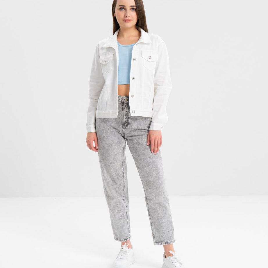Wintsfield White Stretch Denim Jacket - Oshi.pk - Buy & Sell Online