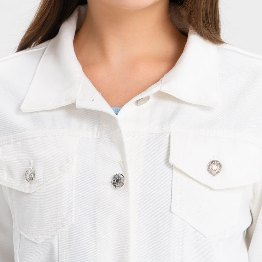 Wintsfield White Stretch Denim Jacket - Oshi.pk - Buy & Sell Online