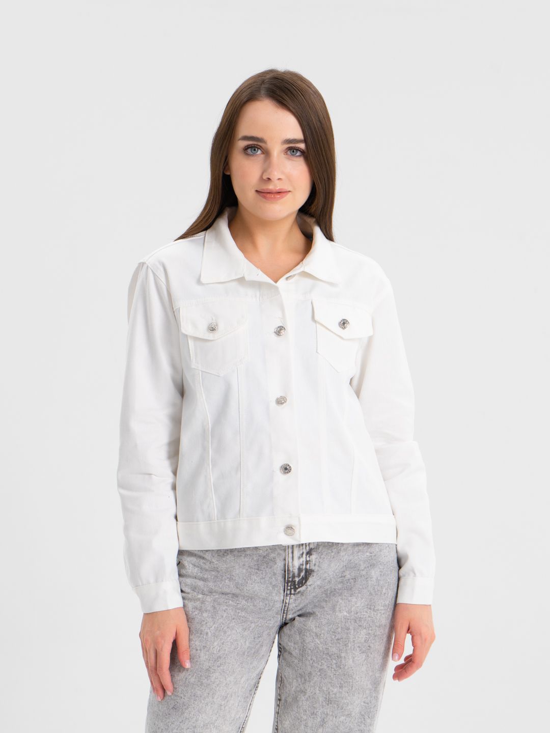 Wintsfield White Stretch Denim Jacket - Oshi.pk - Buy & Sell Online