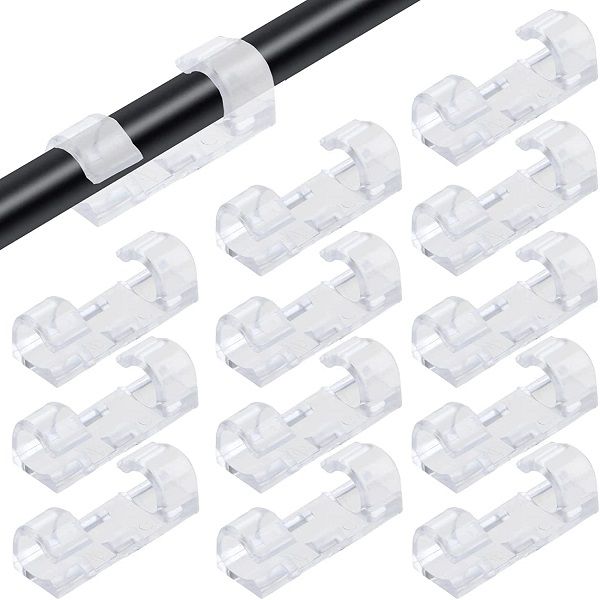Wire Cable Clip Desktop Cord Hook with 3M Foam Pack of 20 - Oshi.pk - Buy & Sell Online
