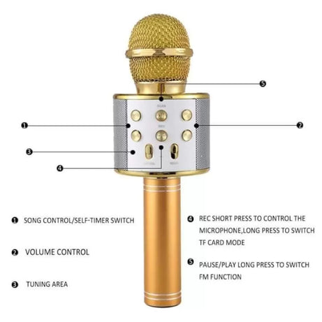 Wireless Mic with Speaker – Bluetooth Karaoke Radio Microphone - Oshi.pk - Buy & Sell Online