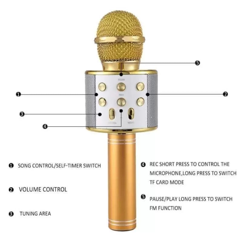 Wireless Mic with Speaker – Bluetooth Karaoke Radio Microphone - Oshi.pk - Buy & Sell Online