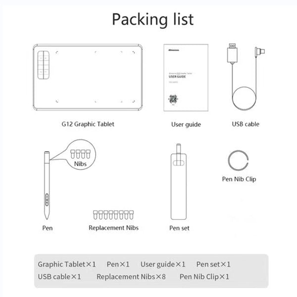 10moons G12 Digital Drawing Tablet with 8192 Levels Pressure - Oshi.pk - Buy & Sell Online