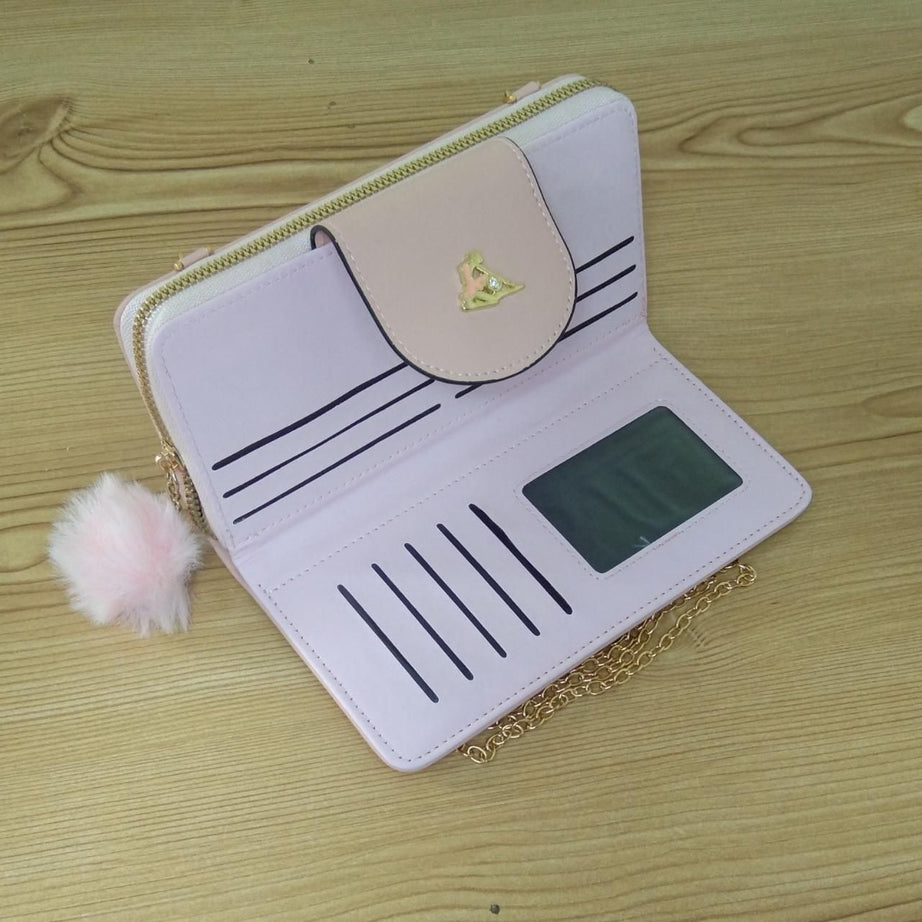Multi-Functional Cell Phone Chain Handbag: Women's Long Wallet with Card Organizer - Oshi.pk - Buy & Sell Online