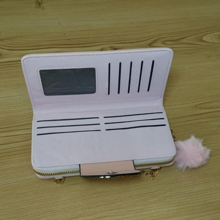 Multi-Functional Cell Phone Chain Handbag: Women's Long Wallet with Card Organizer - Oshi.pk - Buy & Sell Online