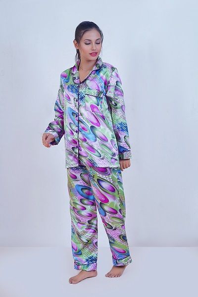 Women Nightwear Smoothy Satin Pajama set COMFORTABLE and BREATHABLE Sleepwear - Oshi.pk - Buy & Sell Online