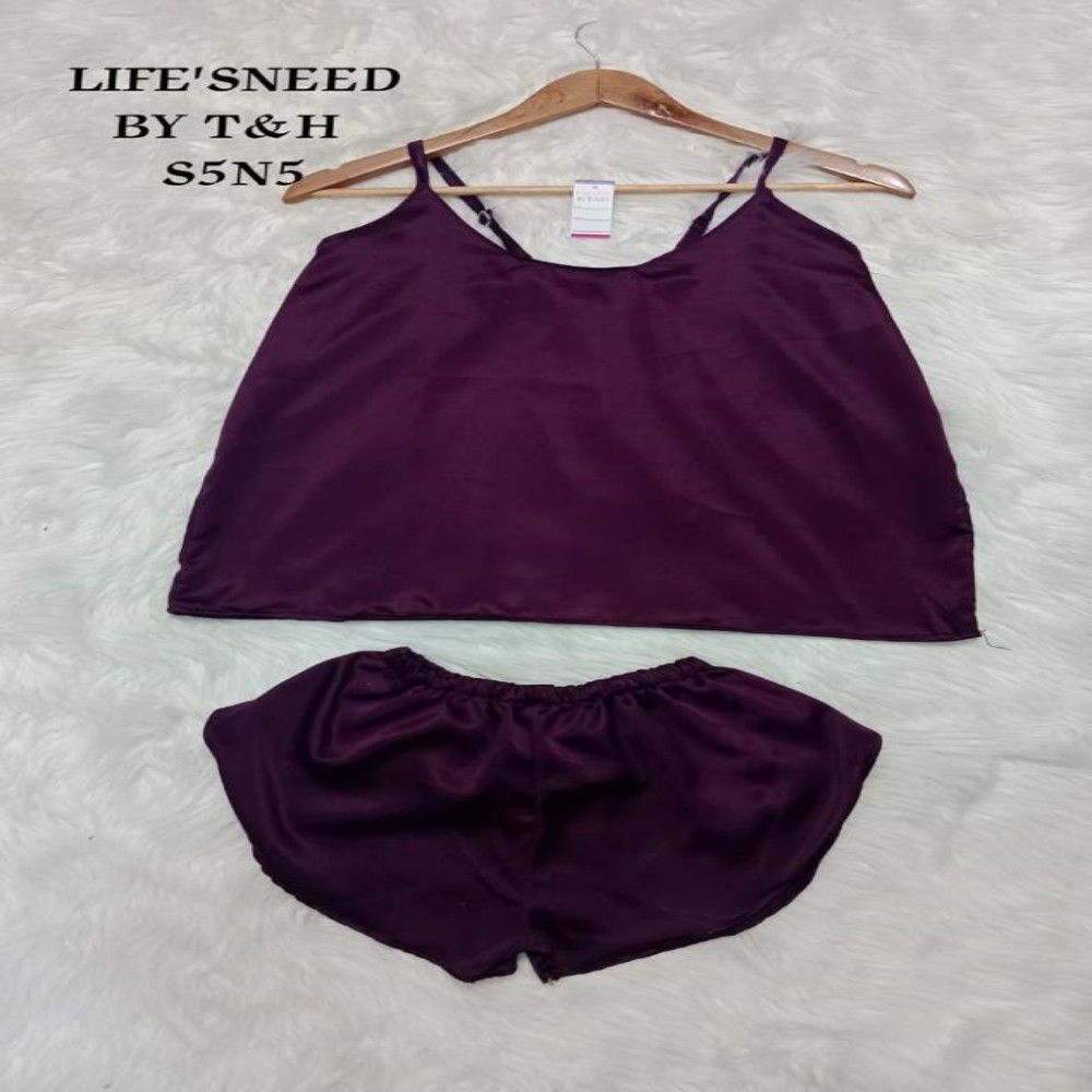 Women Sexy Satin Pajamas Sets Short Sling Top with Cami Shorts - Oshi.pk - Buy & Sell Online