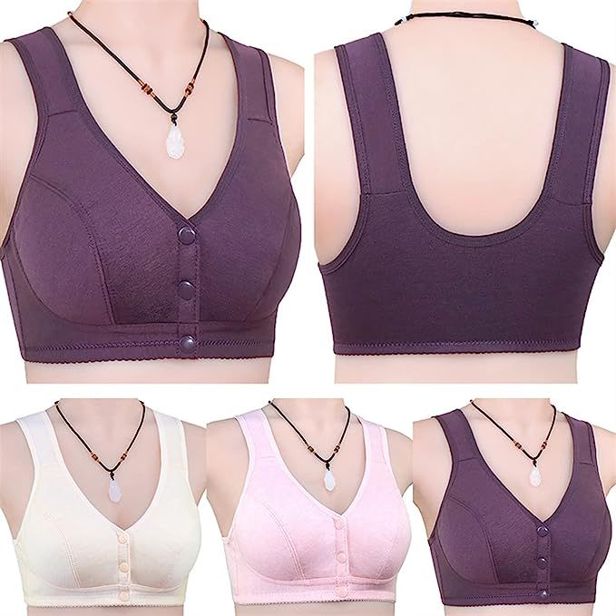 Front Button Comfortable Gather Bra Breathable Thin Section Soft Women Bra - Oshi.pk - Buy & Sell Online