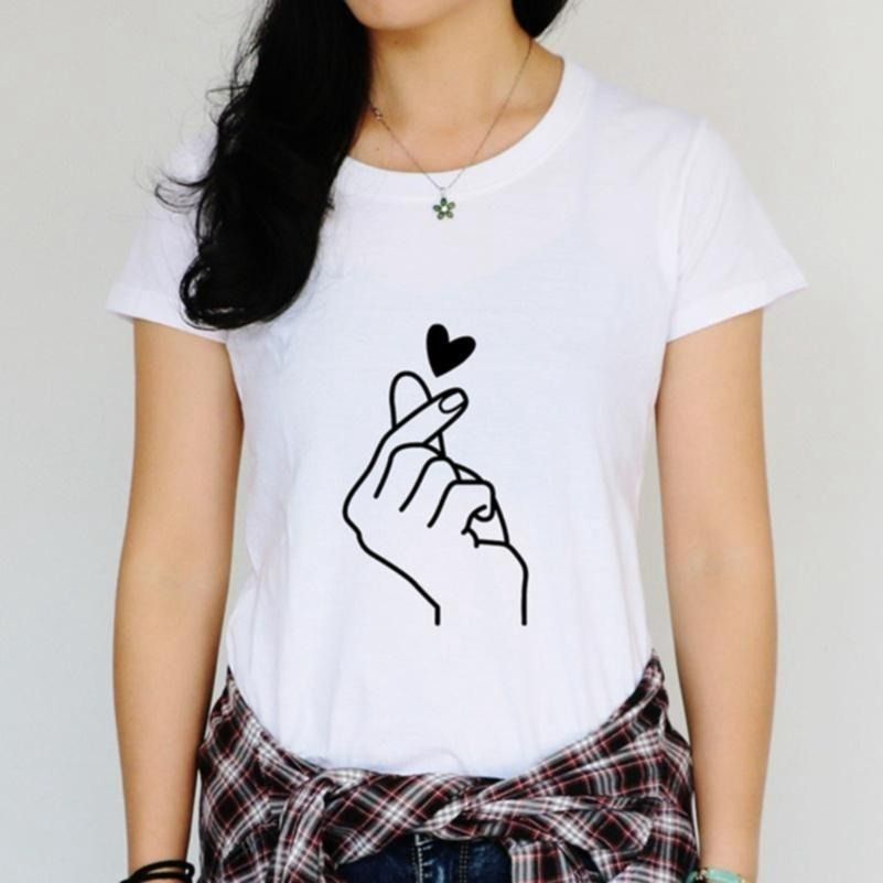 Pack of 1 Women Summer Casual T-shirt Love Gesture. - Oshi.pk - Buy & Sell Online