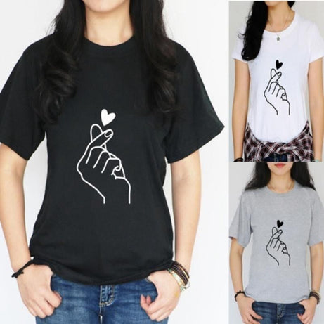 Pack of 1 Women Summer Casual T-shirt Love Gesture. - Oshi.pk - Buy & Sell Online