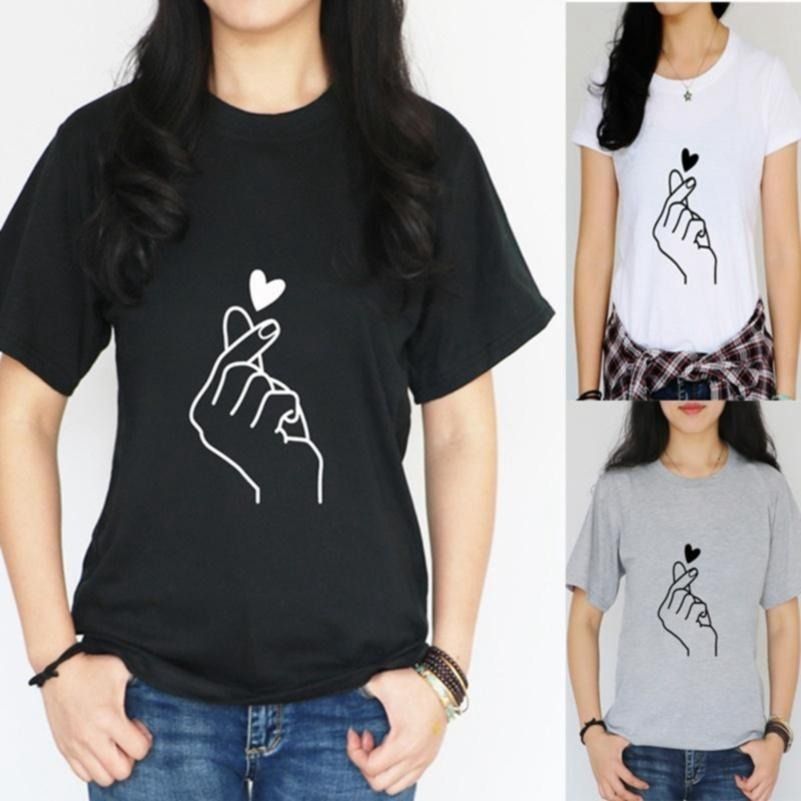 Pack of 1 Women Summer Casual T-shirt Love Gesture. - Oshi.pk - Buy & Sell Online
