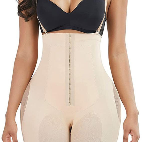 Women Seamless Full Body Shapewear Tummy Control Butt Lifter Body Shaper Thigh Slimmer High Waist Bodysuit with Straps - Oshi.pk - Buy & Sell Online