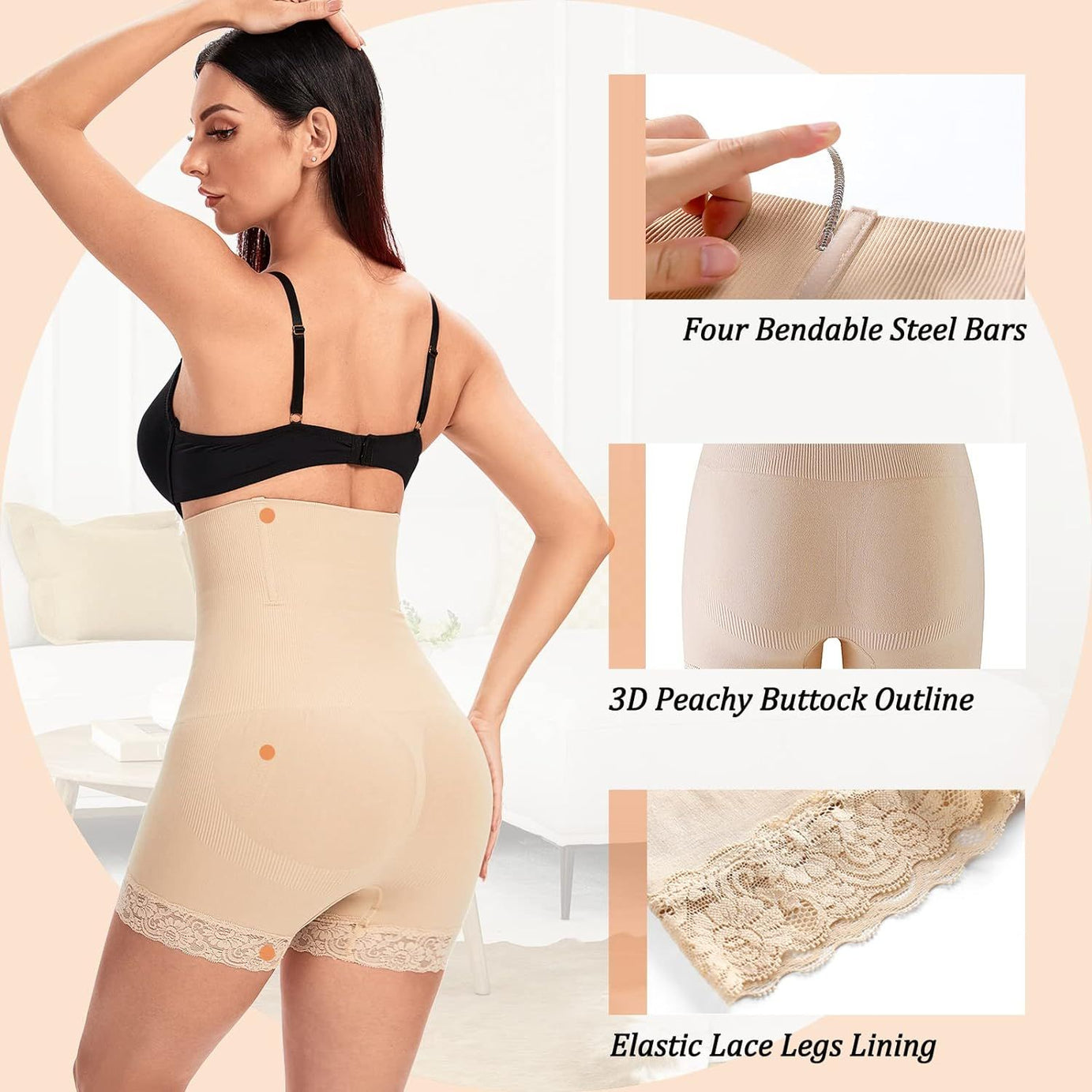 Women High Waist Body Shaper Underwear Slimming Shapewear Tummy Control Knickers Panties Seamless Boyshort - Oshi.pk - Buy & Sell Online