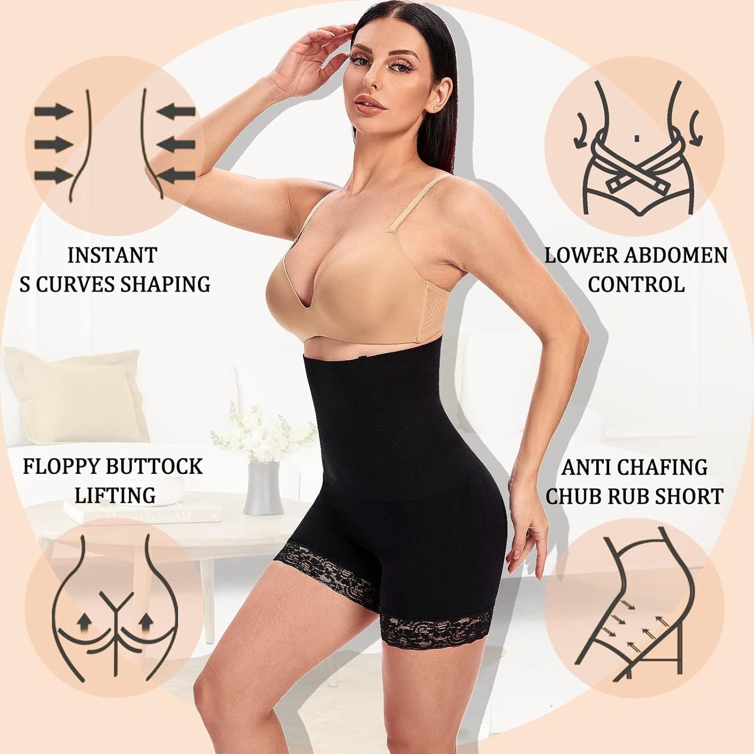 Women High Waist Body Shaper Underwear Slimming Shapewear Tummy Control Knickers Panties Seamless Boyshort - Oshi.pk - Buy & Sell Online