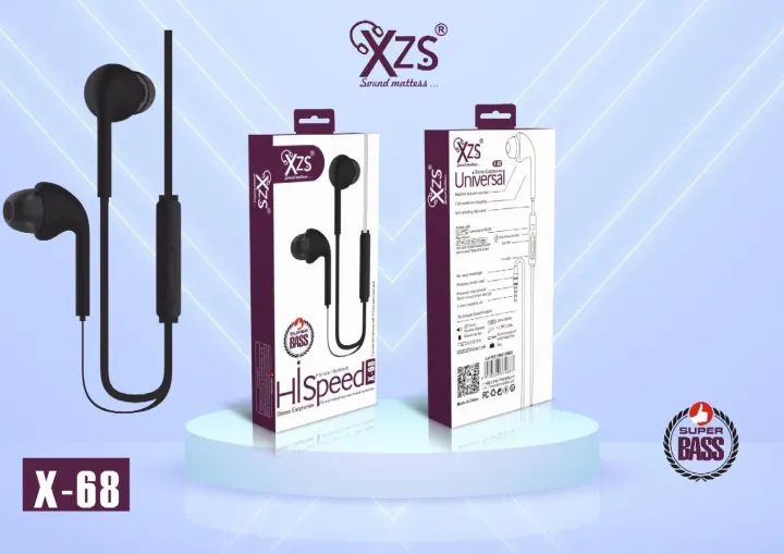 XZS X68 HI SPEED STEREO EARPHONES HANDSFREE SUPER BEST QUALITY - Oshi.pk - Buy & Sell Online