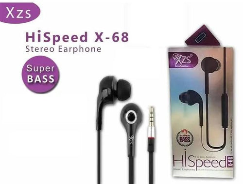 XZS X68 HI SPEED STEREO EARPHONES HANDSFREE SUPER BEST QUALITY - Oshi.pk - Buy & Sell Online