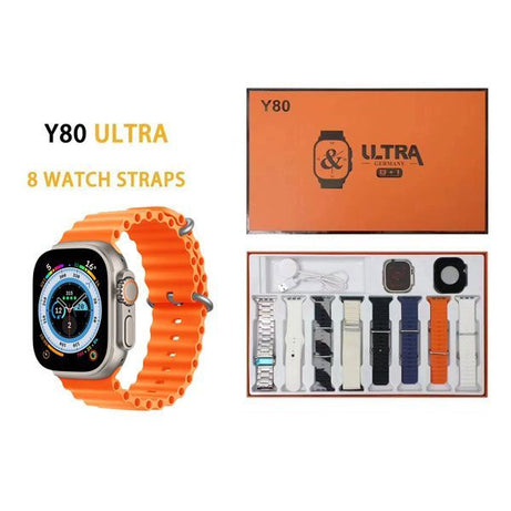 Y80 ULTRA Smart Watch Plus 8 Strap Combination With 2.02 Inch High Definition Large Screen - Oshi.pk - Buy & Sell Online