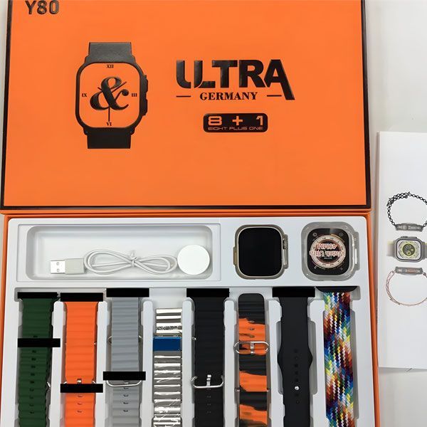 Y80 ULTRA Smart Watch Plus 8 Strap Combination With 2.02 Inch High Definition Large Screen - Oshi.pk - Buy & Sell Online