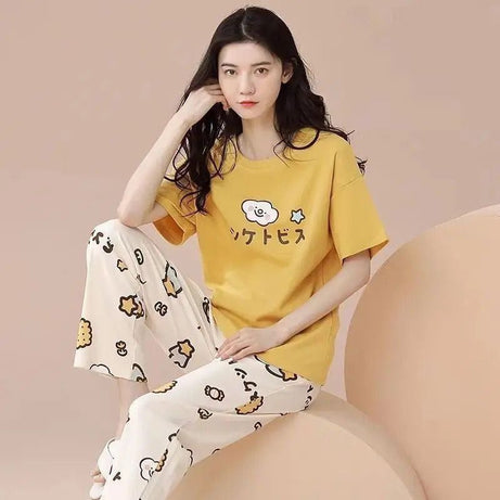 Yellow Little Bear Printed Tshirt and Trouser For Her - Oshi.pk - Buy & Sell Online