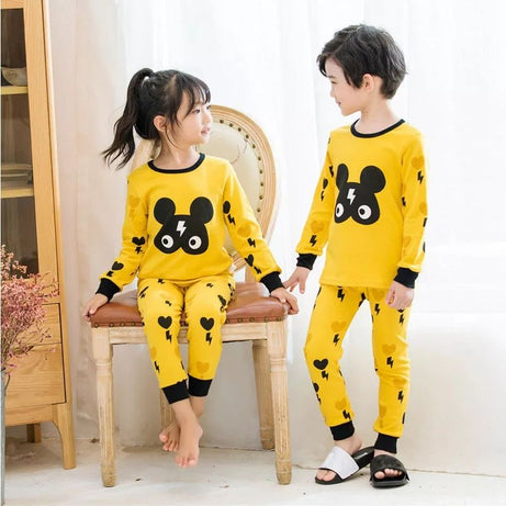 Yellow Panda Printed Night Dress