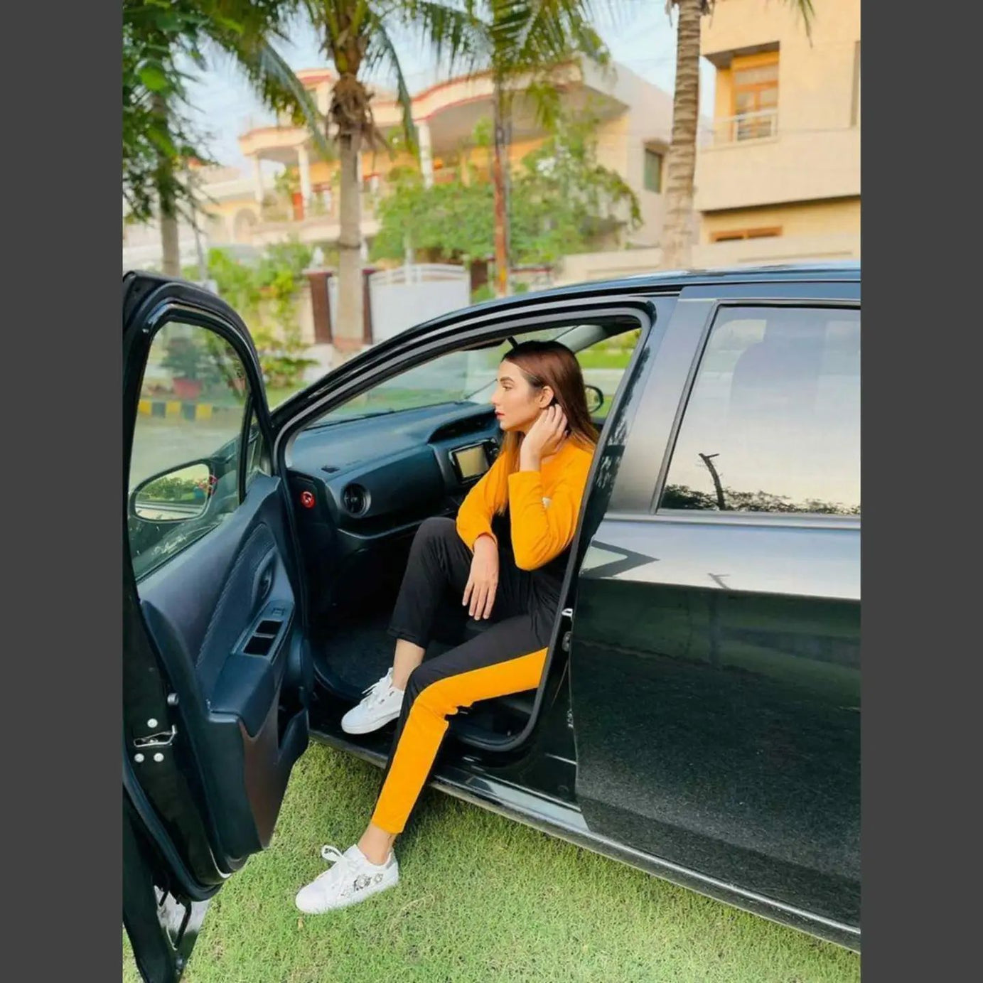 Yellow Panel Full Sleeves Gym T Shirt with Panel Pajama Suit for her - Oshi.pk - Buy & Sell Online