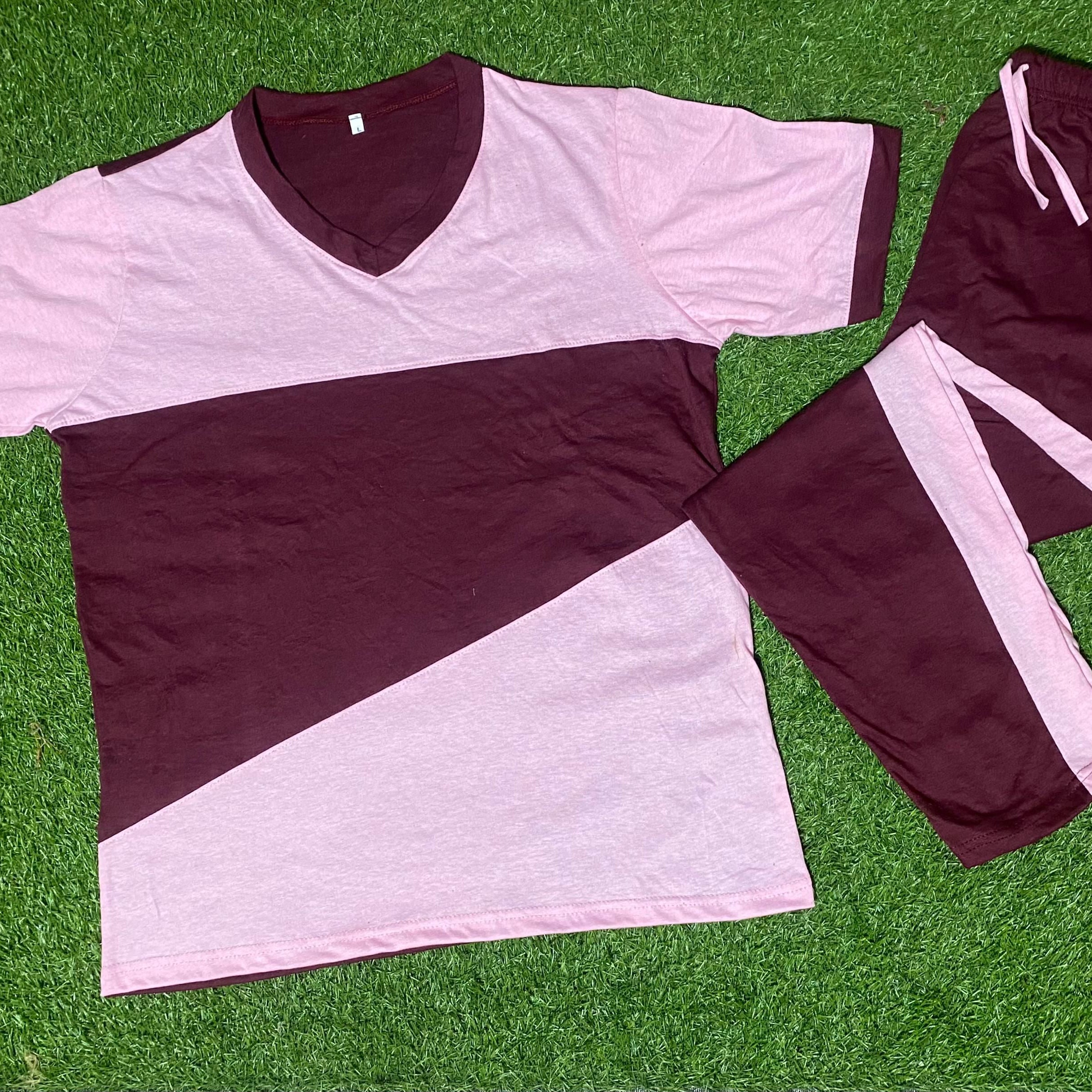 Maroon Panel Gym Summer Suit Or Yoga Suit Tracksuit For Her - Oshi.pk - Buy & Sell Online