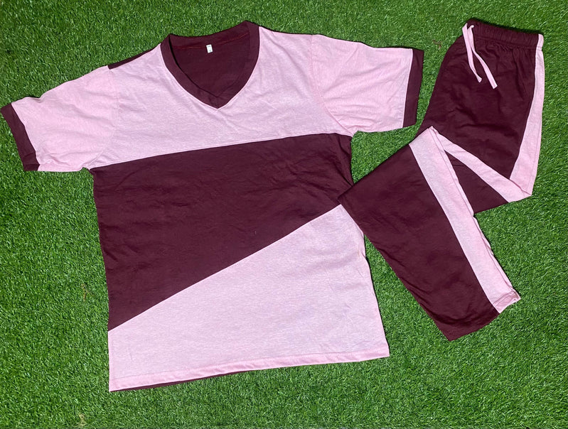 Maroon Panel Gym Summer Suit Or Yoga Suit Tracksuit For Her - Oshi.pk - Buy & Sell Online