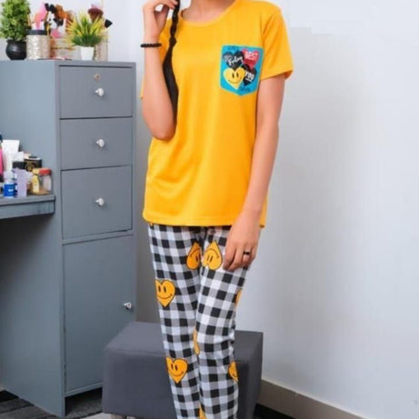 Yellow Printed Night Dress For Her - Oshi.pk - Buy & Sell Online