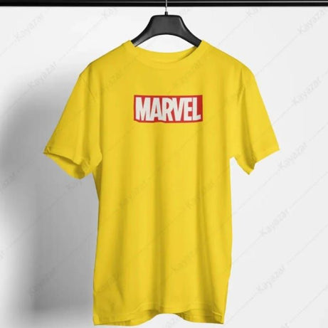 Yellow T Shirt for men MARVEL Summer collection in stylish printed round neck half sleeves - Oshi.pk - Buy & Sell Online