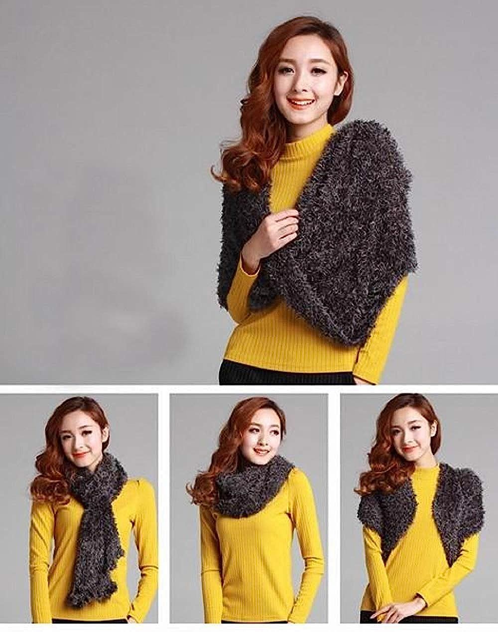 You God Women's Faux Fur Stretchable Magic Scarf Wrap/Stole (Multicolour, 24 x 8 x 8) - Oshi.pk - Buy & Sell Online