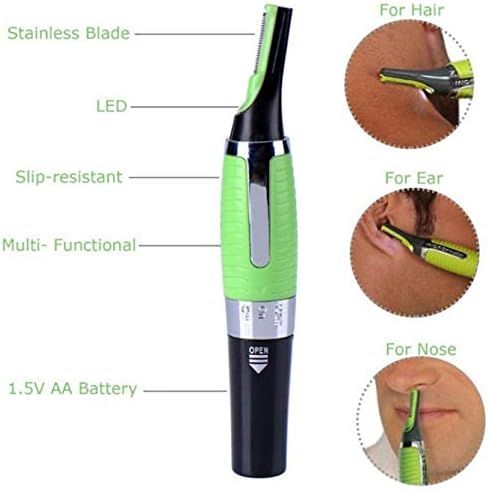 Youth Nose Hair Cutter with LED Nose and Ear Cutter, Face Body Shaver, Washable, Convenient to Carry, 3-in-1, Battery Operated, Unisex - Oshi.pk - Buy & Sell Online