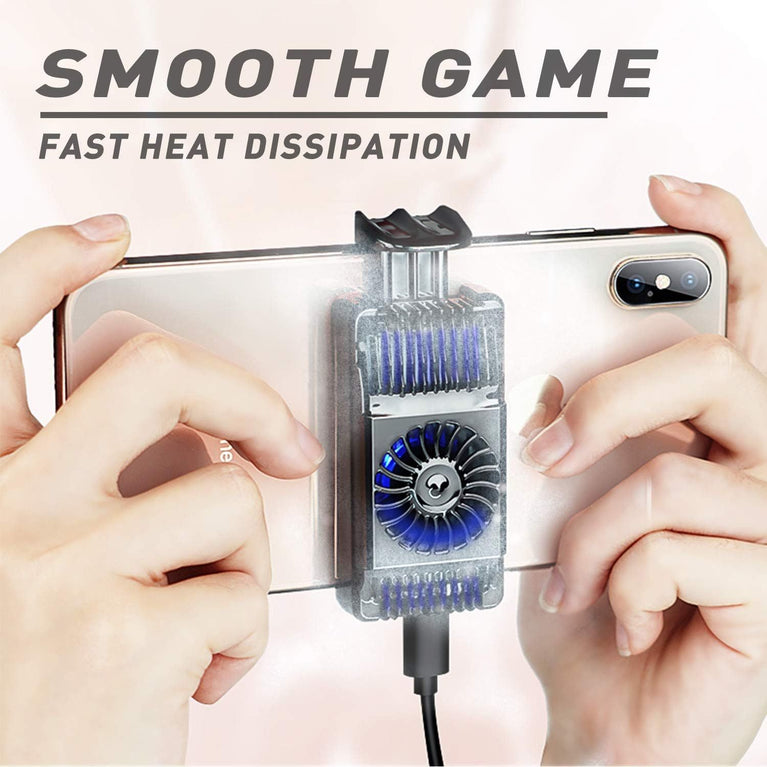 Z16 Mobile Cooler Radiator Stretchable for 4.5 to 6.5 Inches Phones Semiconductor Phone Cooling Bracket with Silent Fan for Video Watchin Gaming Lives - Oshi.pk - Buy & Sell Online