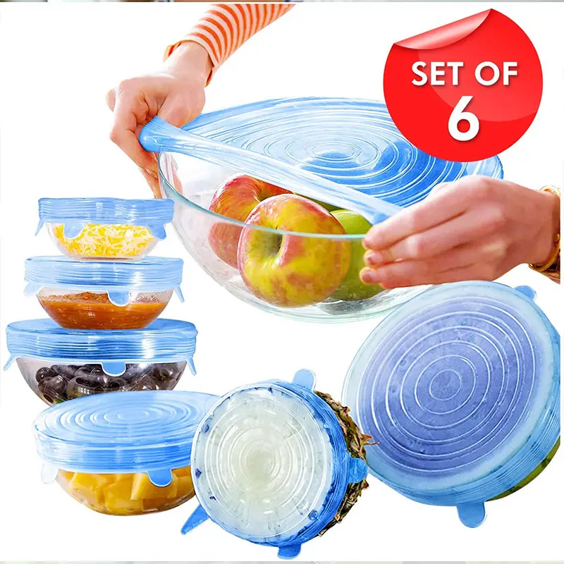 Buy Silicone Stretch Lids 6-Pack of Various Sizes at Lowest Price in ...