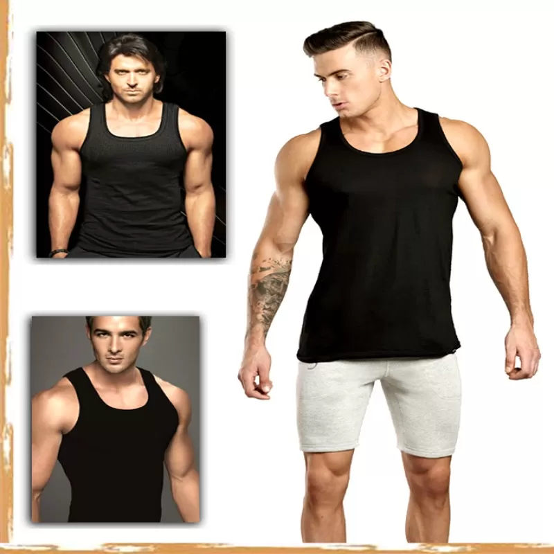 Buy Pack of 3 – Branded Cotton Luxury Sleeveless Vest for Men at Lowest ...