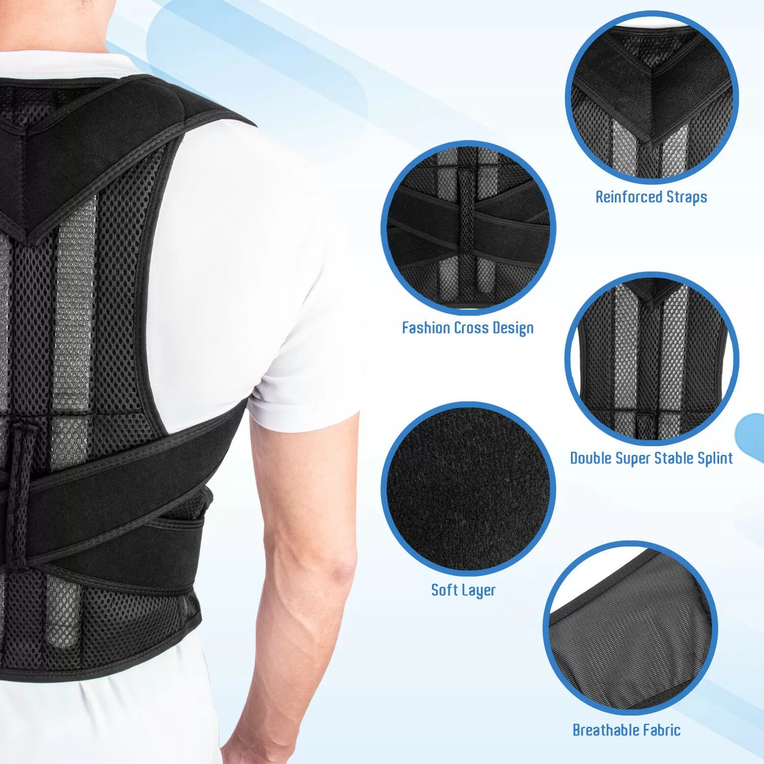 Buy Adjustable Adult Corset Back Posture Corrector Therapy
