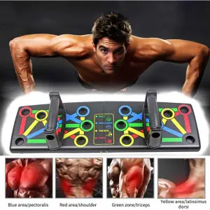 Foldable Push Up Board, 9 in 1 Multifunction Push-up Rack for Home Workouts