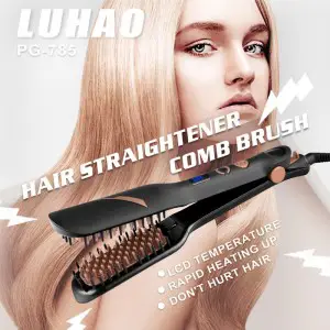Kemei KM-785 Electric Brush Hair Straightener Comb