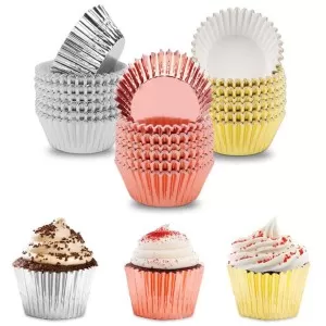 Pack of 162 Aluminum Thickened Foil Cupcake PVC paper cake cup Liners muffin liners Cake Decorating Baking Cup egg mold muffin baking cup baking tools