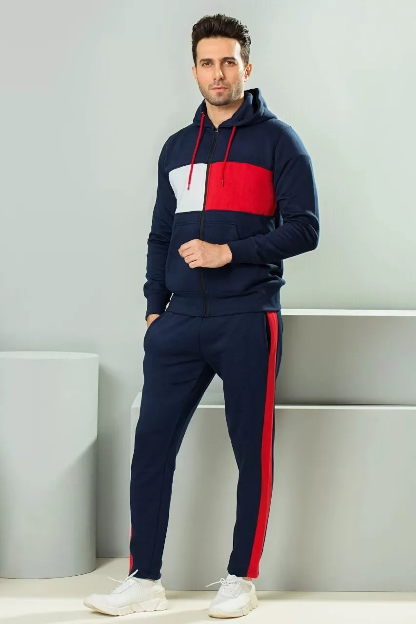 Buy Navy Blue Fleece Jogging Track Suit For Men at Lowest Price in ...