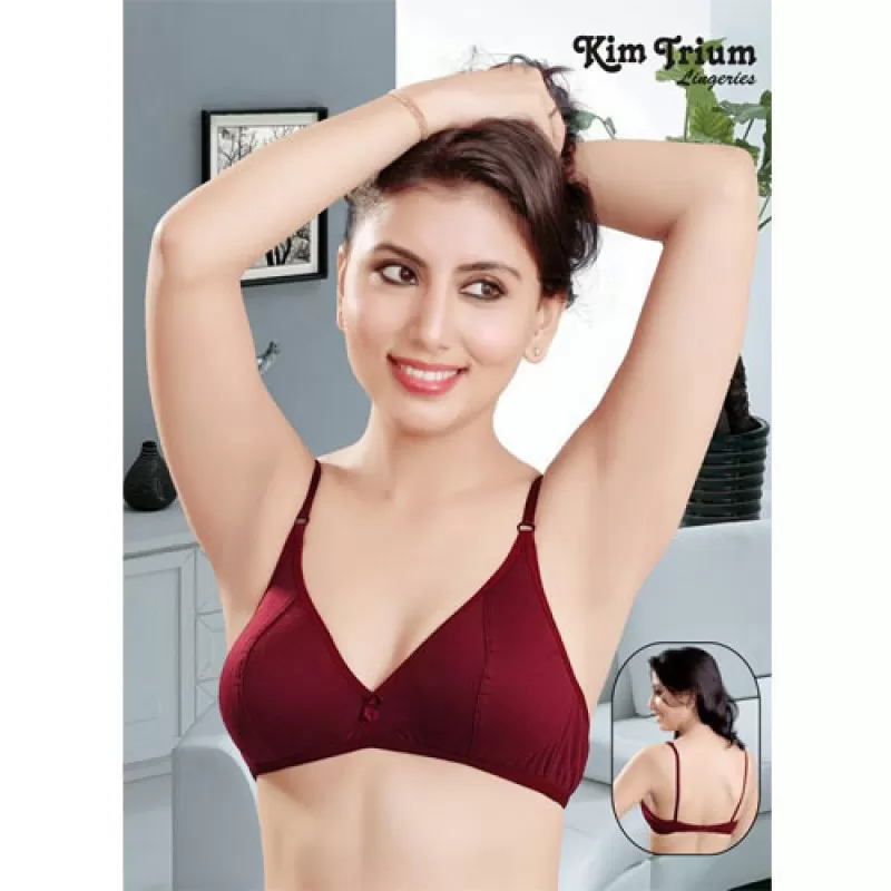 Buy Souminie Pack of 2 Non Padded Cotton Racerback Bra - Multi