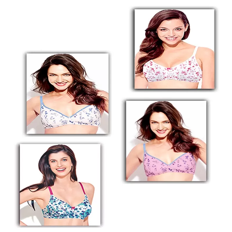 Buy Pack of 2 –Imported Best Quality Printed Non Padded Bras for