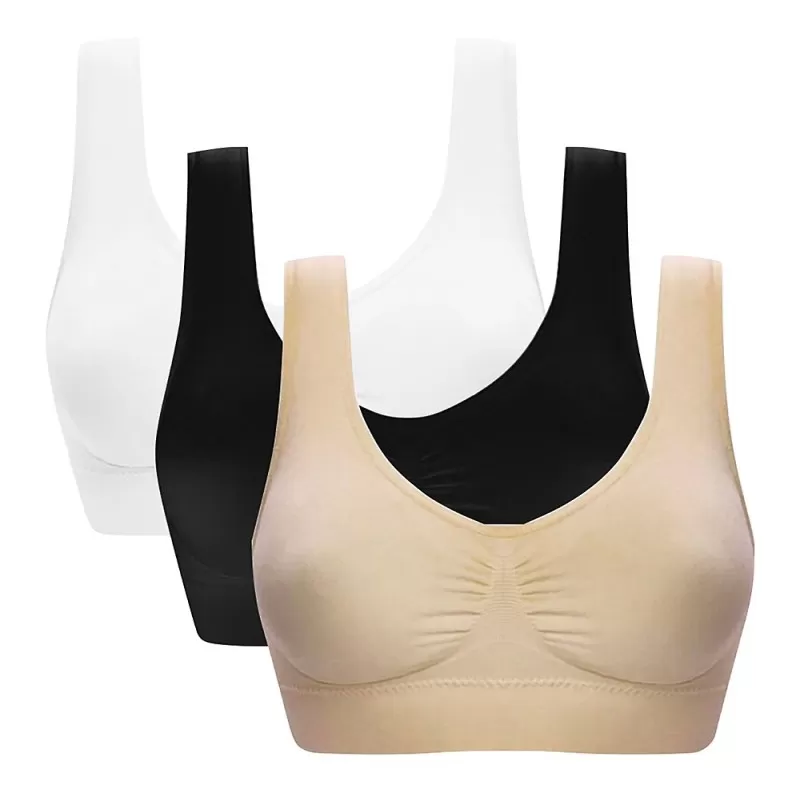 Pack of 4) Air Bra For Women Sports Bra Non Padded Non wired cotton  Material Air