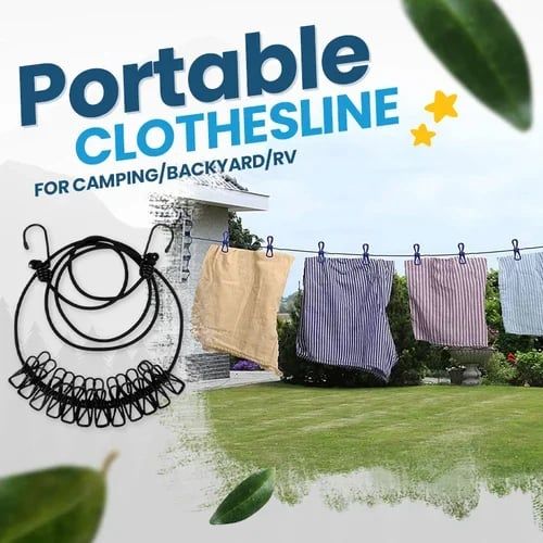 Scaling Clothesline Portable Lines Outdoors Laundry String Drying