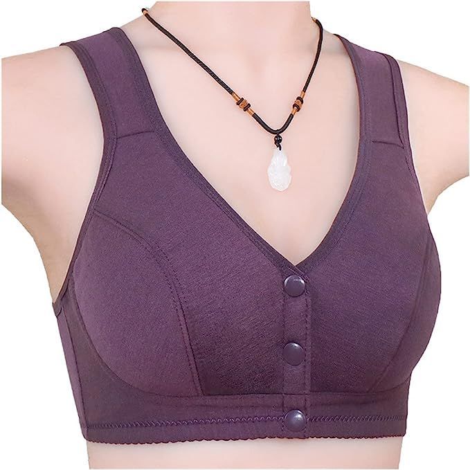 Wireless Front Opening Soft Gathering Bras, Clothing