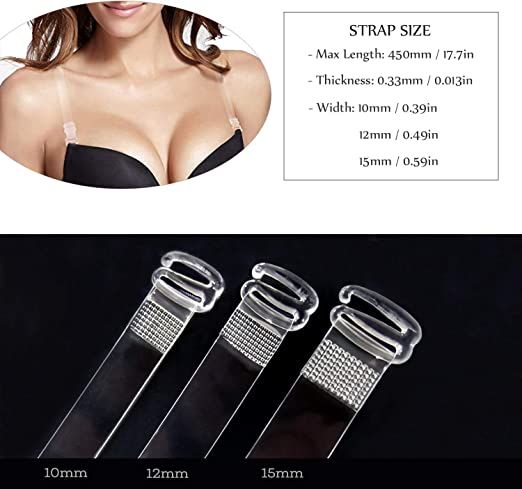 Buy Invisible Clear Bra Strap Non-Slip Adjustable For Women/Girls