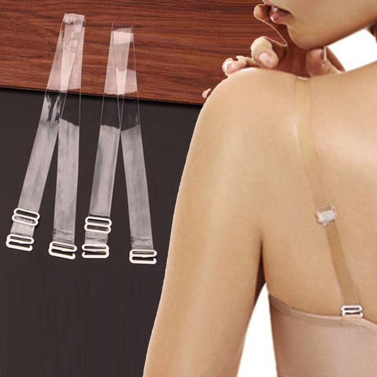 Clear Bra Straps Invisible Clear Replacement - Elastic Adjustable