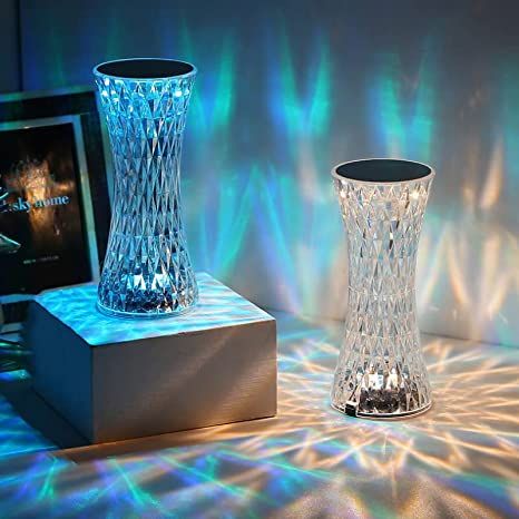 Lampe de table en cristal sans fil moderne, LED, boule de cristal, lampe  tactile, décoration de luxe, chambre à coucher, lampe de table en frêne,  développements sans fil - AliExpress