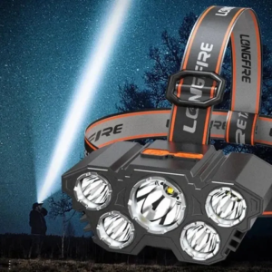 5LED Headlight Flashlight Rechargeable Light with Flashing for Outdoor Climbing & Camping Ligh