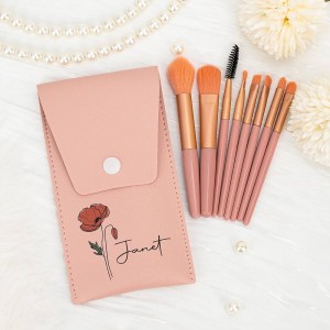 8 Pcs Mini Travel Portable Soft Makeup Brushes Set Eye Shadow Foundation Powder Eyelash Lip Concealer Blush Make Up Brush Set - Random Colors Glowing