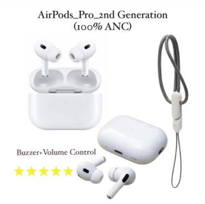 Apple Airpods Pro 2 ANC Buzzer+volume+Dorri Wirless Charging Typ C TITANIUM Quality